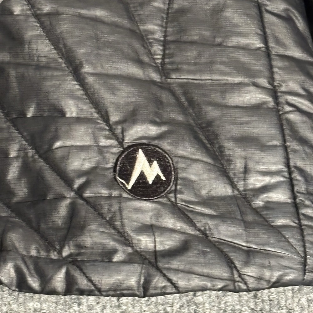Marmot Puffer Jacket Womens Large Black Quilted Lightweight Hiking Packable - Picture 8 of 15